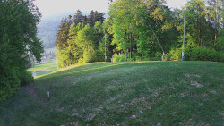 Prostřední část sjezdovky a snowpark