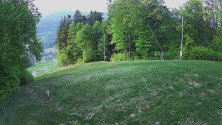 Prostřední část sjezdovky a snowpark