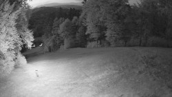 Prostřední část sjezdovky a snowpark