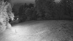 Prostřední část sjezdovky a snowpark