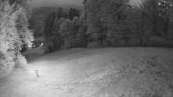 Prostřední část sjezdovky a snowpark