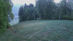 Prostřední část sjezdovky a snowpark