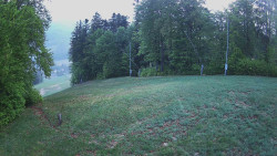 Prostřední část sjezdovky a snowpark