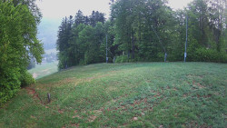 Prostřední část sjezdovky a snowpark