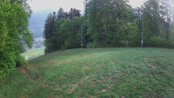 Prostřední část sjezdovky a snowpark