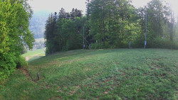 Prostřední část sjezdovky a snowpark