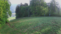 Prostřední část sjezdovky a snowpark