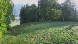Prostřední část sjezdovky a snowpark
