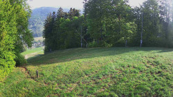Prostřední část sjezdovky a snowpark