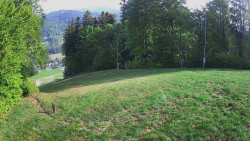 Prostřední část sjezdovky a snowpark