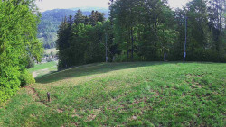 Prostřední část sjezdovky a snowpark