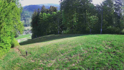 Prostřední část sjezdovky a snowpark
