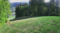 Prostřední část sjezdovky a snowpark