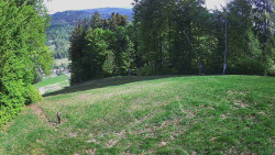 Prostřední část sjezdovky a snowpark