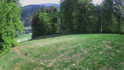 Prostřední část sjezdovky a snowpark