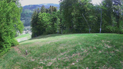 Prostřední část sjezdovky a snowpark