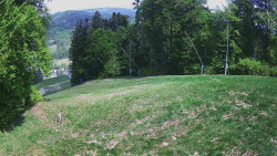 Prostřední část sjezdovky a snowpark