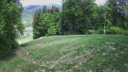 Prostřední část sjezdovky a snowpark