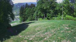 Prostřední část sjezdovky a snowpark