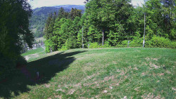 Prostřední část sjezdovky a snowpark