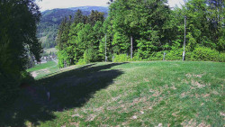 Prostřední část sjezdovky a snowpark