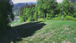 Prostřední část sjezdovky a snowpark