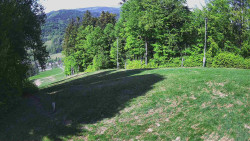 Prostřední část sjezdovky a snowpark