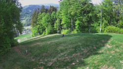 Prostřední část sjezdovky a snowpark
