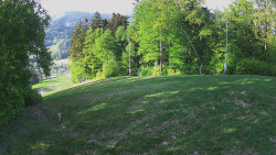 Prostřední část sjezdovky a snowpark