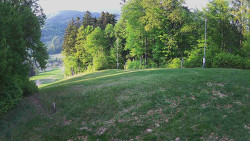 Prostřední část sjezdovky a snowpark