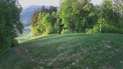 Prostřední část sjezdovky a snowpark