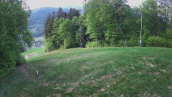Prostřední část sjezdovky a snowpark