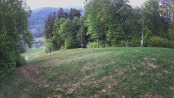 Prostřední část sjezdovky a snowpark