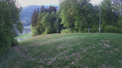 Prostřední část sjezdovky a snowpark