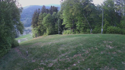 Prostřední část sjezdovky a snowpark