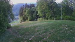 Prostřední část sjezdovky a snowpark