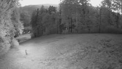 Prostřední část sjezdovky a snowpark