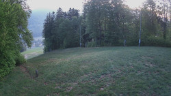 Prostřední část sjezdovky a snowpark