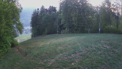 Prostřední část sjezdovky a snowpark