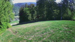 Prostřední část sjezdovky a snowpark