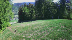 Prostřední část sjezdovky a snowpark