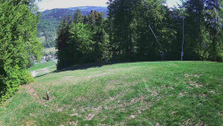 Prostřední část sjezdovky a snowpark