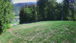 Prostřední část sjezdovky a snowpark