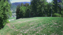 Prostřední část sjezdovky a snowpark