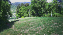 Prostřední část sjezdovky a snowpark