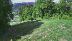 Prostřední část sjezdovky a snowpark