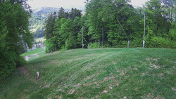 Prostřední část sjezdovky a snowpark