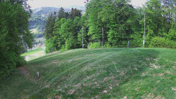 Prostřední část sjezdovky a snowpark
