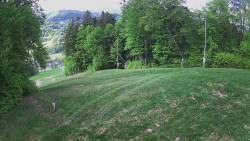 Prostřední část sjezdovky a snowpark