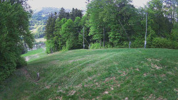 Prostřední část sjezdovky a snowpark